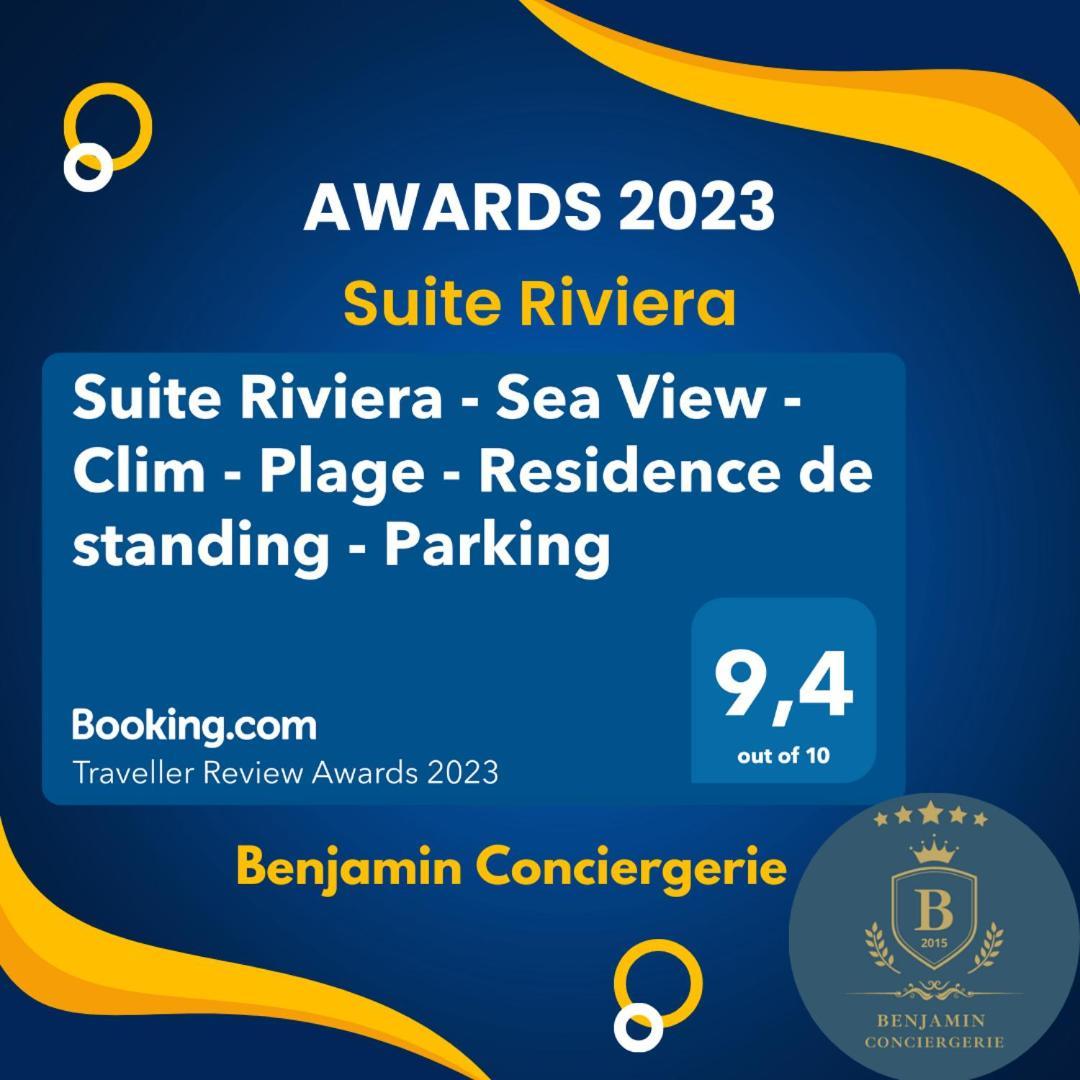 Suite Riviera - Sea View - Clim - 50M Plage - Residence De Standing - Spacieux 180 M2 - Parking Cannes Buitenkant foto
